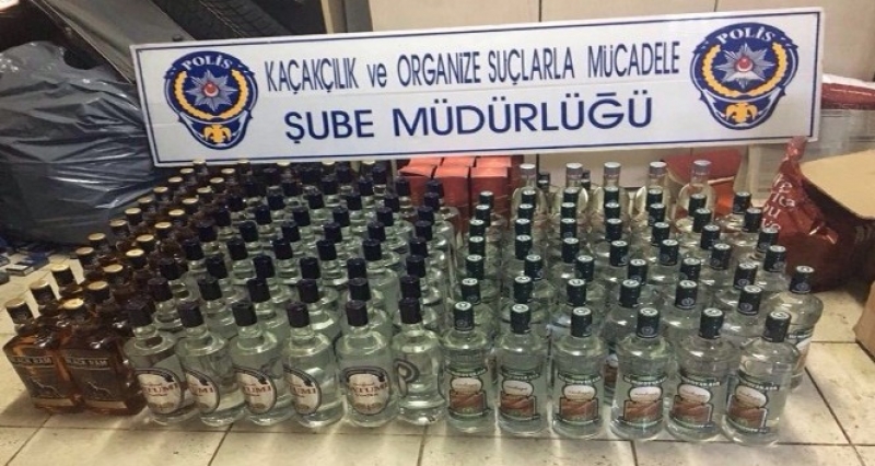 Rizede Bandrolsüz İçki Ele Geçirildi