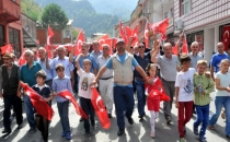 İkizdere'de Teröre Tepki Yürüyüşü