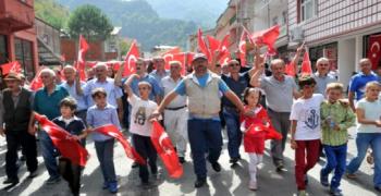 İkizdere'de Teröre Tepki Yürüyüşü