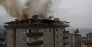 Rize Gülbahar Mahallesi'nde Yangın