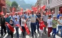 İkizdere'de Teröre Tepki Yürüyüşü